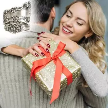 Кольцо для вечеринок с гальваническим покрытием, полированная поверхность, геометрический цветочный узор, неувядающий подарок, регулируемый браслет на палец