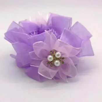 Кольцо для волос для маленькой девочки, цветной цветок, новое, детская гулька, милый головной убор, стиль супер фея, эластичные резинки для детей, девочек