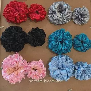 Кольцо для волос MONA с цветочным атласным кружевом: Элегантный французский плиссированный пучок