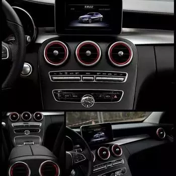 Кольцо для выпуска воздуха класса C. Крышка кольца кондиционера. Изысканное мастерство. Высококачественный алюминиевый сплав предотвращает появление царапин. красный