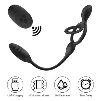 Кольцо для задержки эякуляции, вибрирующее секс-игрушки для пар, вибратор для точки G, беспроводное двойное кольцо для пар, игрушки для взрослых 18