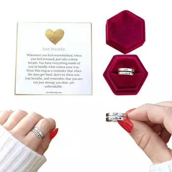 Кольцо для женщин, регулируемое, вдохновляющее, ювелирное, поощрительное, подарки One Size