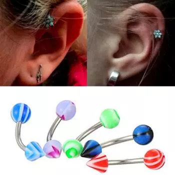 Кольцо для живота Стильное привлекательное кольцо из нержавеющей стали для пирсинга пупка для вечеринки 105pcs