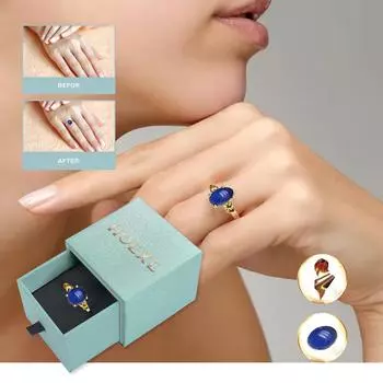 Кольцо дофамина, кольцо с молекулярной структурой дофамина, изменяющее цвет, молекулярное регулируемое штабелирование, химические ювелирные изделия, подарок для женщин и мужчин белый