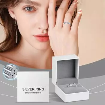 Кольцо дофамина, кольцо с молекулярной структурой дофамина, изменяющее цвет, молекулярное регулируемое штабелирование, химические ювелирные изделия, подарок для женщин и мужчин One Size белый