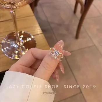 Кольцо Феи: Элегантное открытое кольцо с цирконием и бантом — тренд 2025 года Main picture ring