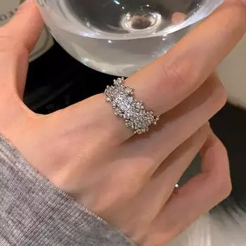 Кольцо Fine Flash Gypsy Zircon Open Ring женское легкое роскошное высокочувственное изысканное уникальное модное универсальное кольцо