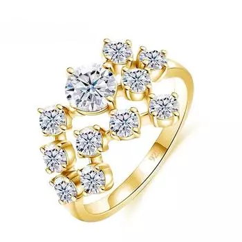 Кольцо Full D с муассанитом, стерлинговое серебро 925 пробы, лабораторное бриллиантовое обручальное кольцо, дизайнерские обручальные кольца, подарки для женщин, пройти тестер 5