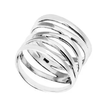 Кольцо Groovy Trendy Lady Wide 5 Band Coil Finger Rings Wedding Помолвка Вечеринка Us 10 серебряный