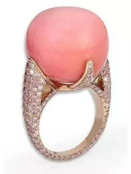 Кольцо He Cheng с позолотой и гранатом – Европейская и американская женская мода Size 10