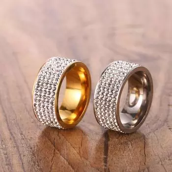 Кольцо Hip Hop Iced Out Full CZ, золото, серебро, нержавеющая сталь, обручальное, свадебное, женское, мужское, ювелирные изделия 10