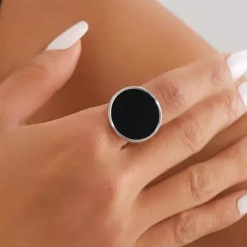 Кольцо Холодный Ветер Металл Черный Имитация Фритиллярии, Сладкий Регулируемый Набор Колец