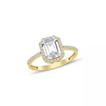 Кольцо из 8-каратного золота с багетом