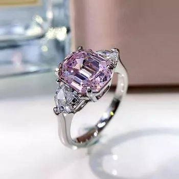 Кольцо из белого золота 18 карат с сапфиром и граненым драгоценным камнем, подарок на свадьбу, помолвку, годовщину, ювелирные изделия из стерлингового серебра 925 пробы 9