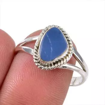 Кольцо из чистого серебра 925 пробы с натуральным австралийским опалом, размер 8,5 S7e14