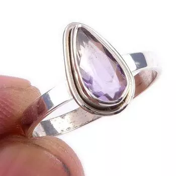 Кольцо из чистого серебра 925 пробы с натуральным аметрином, размер 8 j1M71