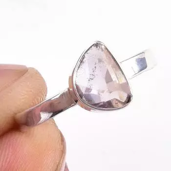 Кольцо из чистого серебра 925 пробы с натуральным аметрином, размер 9, s2l57