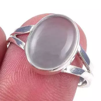 Кольцо из чистого серебра 925 пробы с натуральным аквамарином, размер 8 v4k57