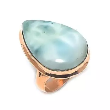 Кольцо из меди с драгоценным камнем Natural Republic Larimar, размер 9 o0Y53