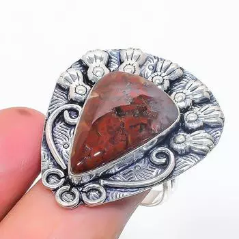 Кольцо из натурального агата с драгоценным камнем из стерлингового серебра 925 пробы, размер 9 l9v70