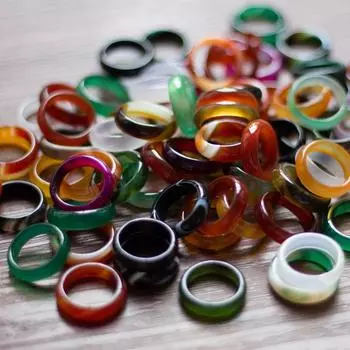 Кольцо из натурального агата, созданное в виде круга, кольца на палец из натурального камня, подвески, рождественские подарки, унисекс one size белый