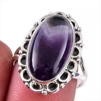 Кольцо из натурального драгоценного камня Тиффани из стерлингового серебра 925 пробы S.8 P2k16