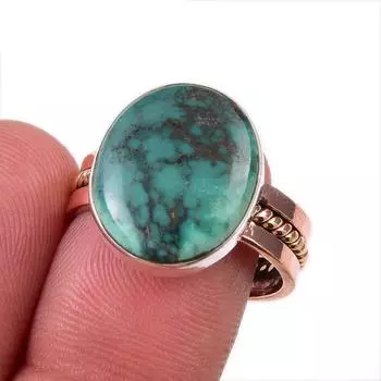 Кольцо из натурального драгоценного камня Тиффани из стерлингового серебра 925 пробы в двухцветном исполнении S.8.5 q6j14