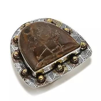 Кольцо из натурального драгоценного камня с трещинами в грязи, двухцветное кольцо из стерлингового серебра 925 пробы S.9.5 y8Z25