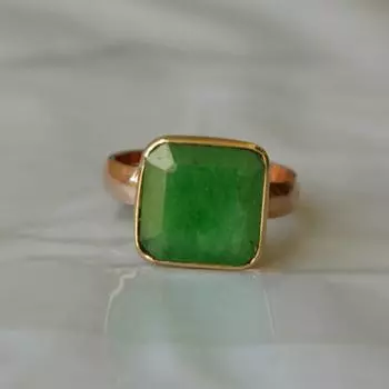 Кольцо из натурального изумруда, желтое золото, кольца из стерлингового серебра 925 пробы, зеленая подушка, драгоценный камень, ювелирные изделия из камня 5 серебряный