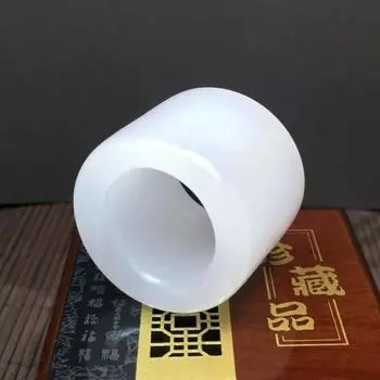 Кольцо из натурального овечьего жира белого цвета для мужчин, шаг за шагом потрясающая классическая мода четвертого мастера 6