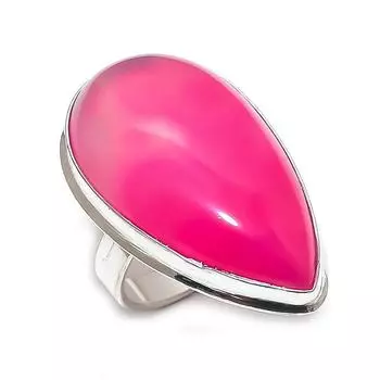 Кольцо из натурального розового кружевного агата, драгоценный камень, стерлинговое серебро 925 пробы, размер 10 y7I29