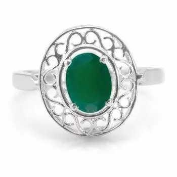 Кольцо из натурального сертифицированного серебра 925 пробы с изумрудом 7 карат для мужчин/женщин M зелёный