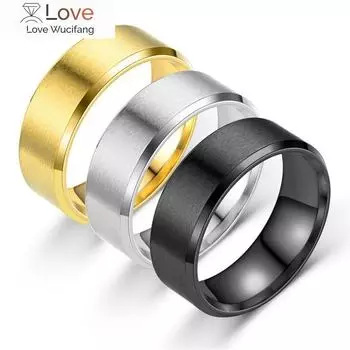 Кольцо из нержавеющей стали 8 мм матовое глянцевое мужское и женское матовое глянцевое кольцо 8 белый