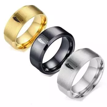 Кольцо из нержавеющей стали «Атака Титанов» с флагом «Крылья Свободы», кольца на палец для мужчин и женщин, ювелирные изделия для любителей аниме 8 золотой