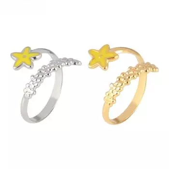 Кольцо из нержавеющей стали для костяшек, регулируемые кольца для женщин, цветные кольца со звездами, модные свадебные украшения, подарок на День святого Валентина Resizable