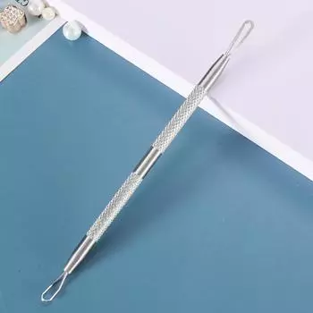 Кольцо из нержавеющей стали для удаления прыщей, угрей, черных точек, прыщей, зерен, стальные инструменты H5H8 slivery-1set