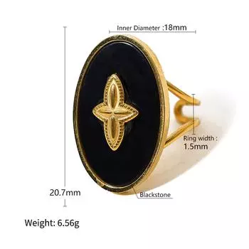 Кольцо из нержавеющей стали для женщин Wind Mangxing Design Live, покрытое настоящим золотом, титановое стальное кольцо, не выцветает, улучшенное чувство