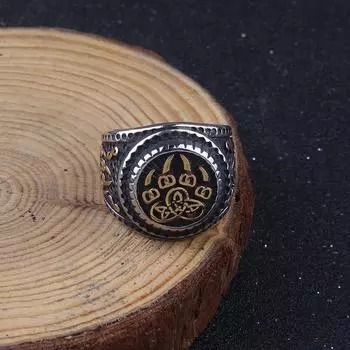 Кольцо из нержавеющей стали с кельтским узлом и медвежьей лапой, кольцо с духом медведя викингов-берсерков, скандинавские языческие защитные украшения для мужчин и женщин 7