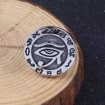 Кольцо из нержавеющей стали со стальным солдатом и руной викингов «Всевидящее око», мужское кольцо, амулет «Око провидения», ювелирный подарок 7