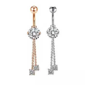 Кольцо из нержавеющей стали со вкусом цепочки для живота и пупка, ювелирные изделия серебряный