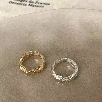 Кольцо из нестандартного металла и прозрачной смолы, женское, нишевое, индивидуальное, модное, темпераментное, универсальное кольцо