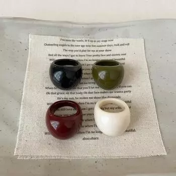 Кольцо из овальной смолы для женщин, индивидуальное, модное, темпераментное, универсальное кольцо