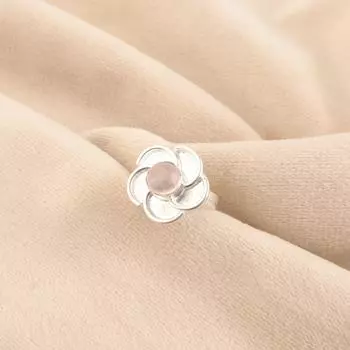 Кольцо из розового кварца, серебро 925 пробы, штабелируемое, подарок на годовщину, ко Дню сестер, ювелирное украшение RR-51-31 4