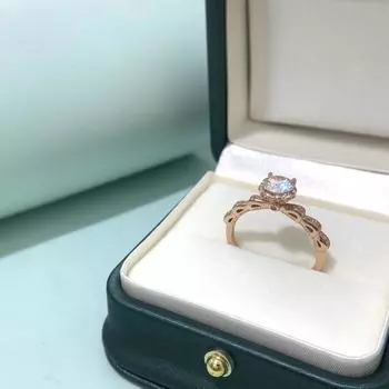 Кольцо из серебра 925 пробы, покрытое серебром 925 пробы, белое золото 18 карат, романтический темперамент, золото шампанского, дизайн принцессы Анны, кольцо из муассанита 5