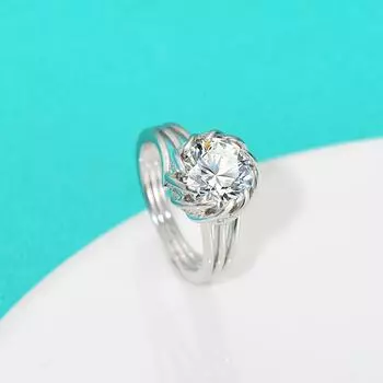 Кольцо из серебра 925 пробы, роскошное серебряное кольцо с огранкой «миллиард», цвет морской волны, высокое качество, большое настольное кольцо 5