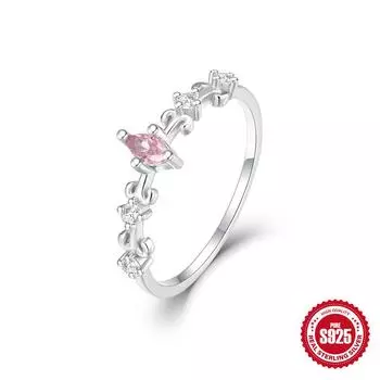 Кольцо из серебра 925 пробы с микро-оправой из цветных бриллиантов в форме пятиконечной звезды, женское нишевое кольцо высокого класса, легкое роскошное кольцо на указательный палец No.7