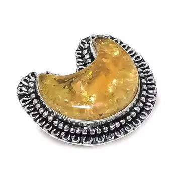 Кольцо из серебра 925 пробы с натуральным дихроичным стеклом и драгоценными камнями, размер 7 Q9F98