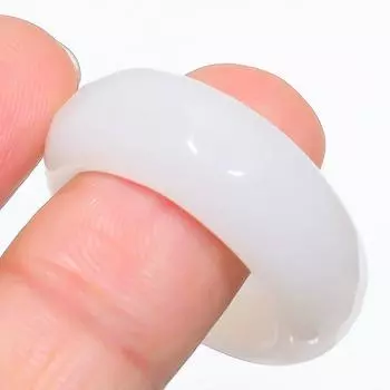 Кольцо из серебра 925 пробы с натуральным радужным лунным камнем, размер 12,25 i8a19