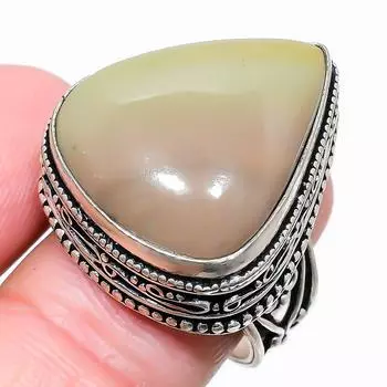 Кольцо из серебра 925 пробы с полихромным яшмовым драгоценным камнем, размер 9 N0t39 9 зелёный