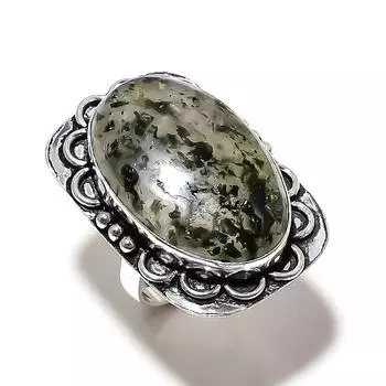 Кольцо из серебра 925 пробы с драгоценным камнем лодолитовым кварцем, размер 9,5 A4q71